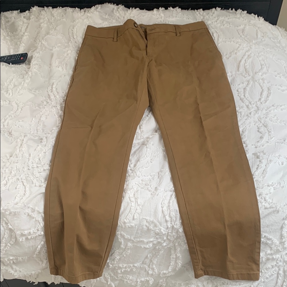 Old Navy Tan Cargo Pants Straight Leg Cotton Blend